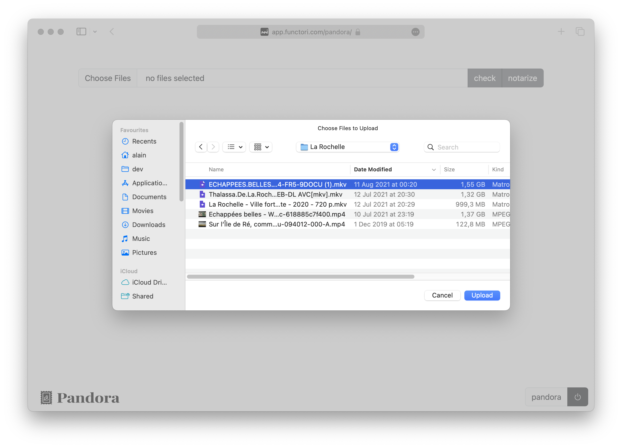 File selection